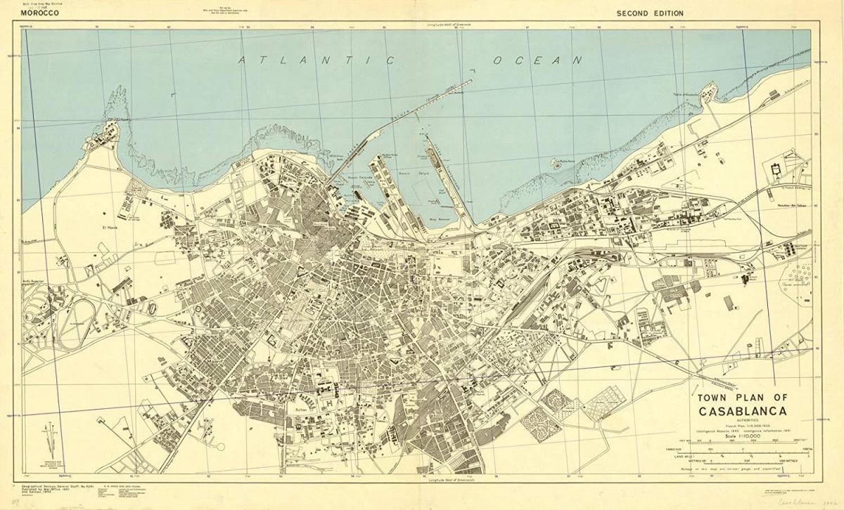 Casablanca historical map