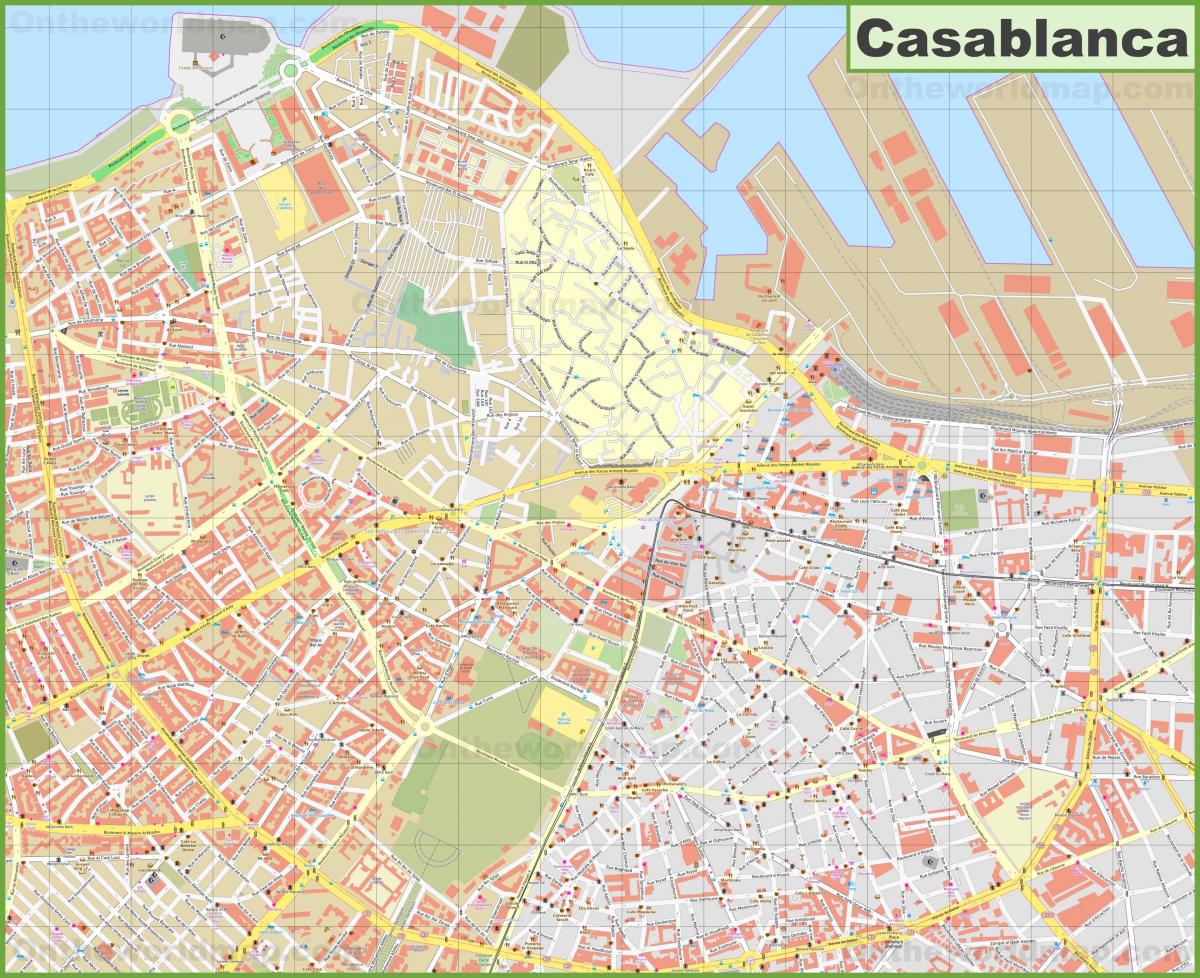 Casablanca city map