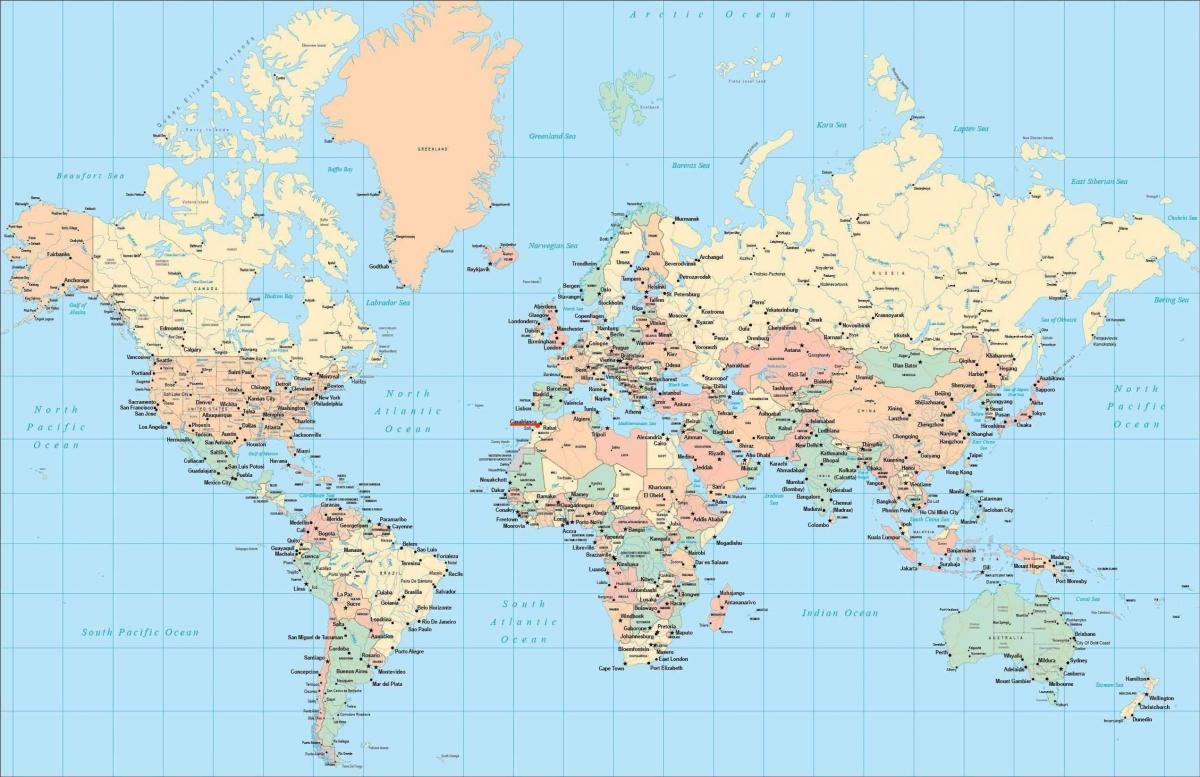 Casablanca location on world map