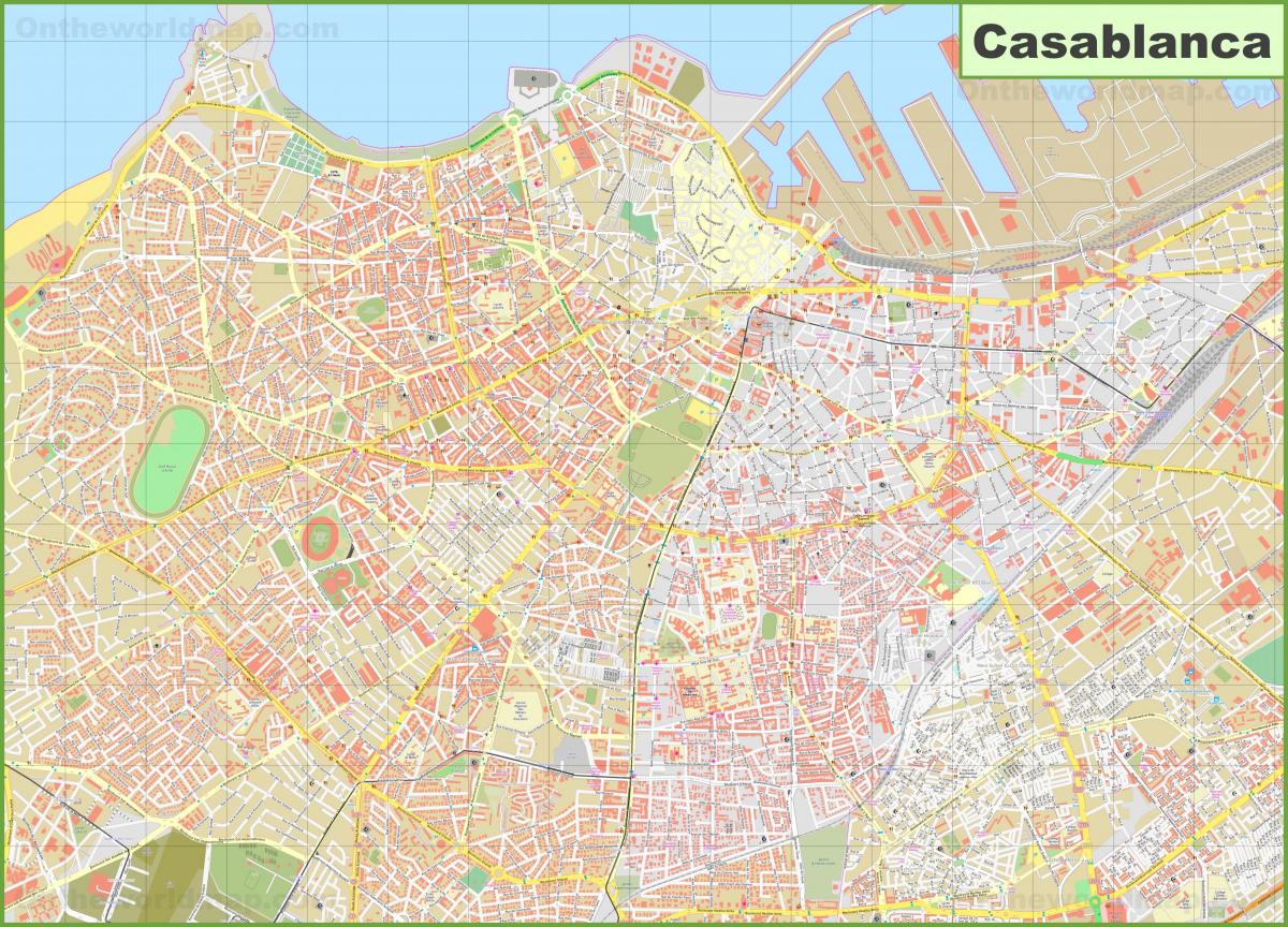 Casablanca streets map